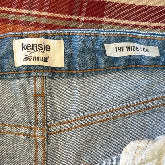 Kensie Light Blue Distressed Flare Jeans - Picture 6 of 7